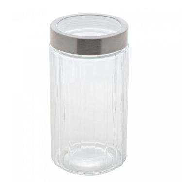 Imagem de Porta Mantimento de Vidro com Tampa de Aço Inox e Acrílico Sydney 1,6L - Lyor