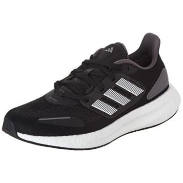 Imagem de adidas Tênis de Corrida Feminino Pureboost 22, Preto/Branco/Cinza (Heat.rdy), 5.5