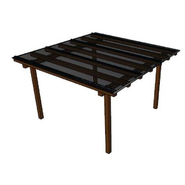 Imagem de Kit Policarbonato Fume 4mm 3,00m X 2,00m - Perfis Naturais