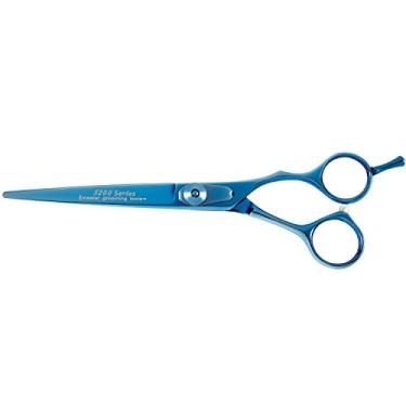 Imagem de Master Grooming Tools Tesoura de titânio azul 5200 — Tesoura de alto desempenho para cuidados de cães – Reta, 1,8 m