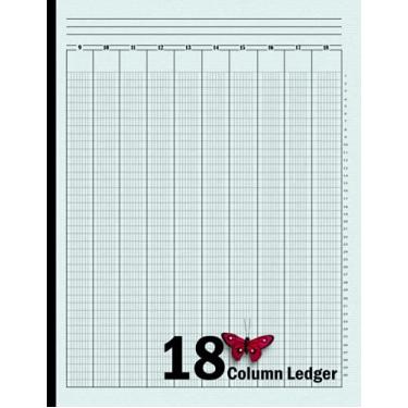 Imagem de 18 Column Ledger Notepad: Account ledger book 18 column, Eighteen Column Ledger Sheet,120, Size 8.5"X11"(Volume-2)