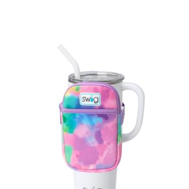 Imagem de Swig Life Bolsa Mega Caneca, Bolsa para Garrafa de Água com Alça Ajustável, Pochete de Garrafa de Água com Bolso para Telefone com Zíper, Acessórios para Copo (Cloud Nine)