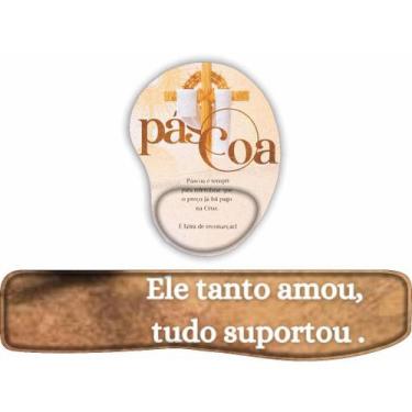 Imagem de KIT Mouse Pad + Apoio de teclado Imagens Do Real Signficado Da  Páscoa