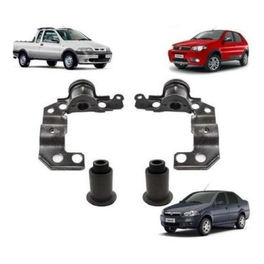 Imagem de Kit 4 Bucha Da Bandeja Balança Strada Palio Siena 2001-2005 - Grazzime