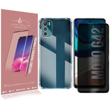 Imagem de Capinha + Película Privacidade Compativel Moto G42 XT2233 6.4 - Luiza 