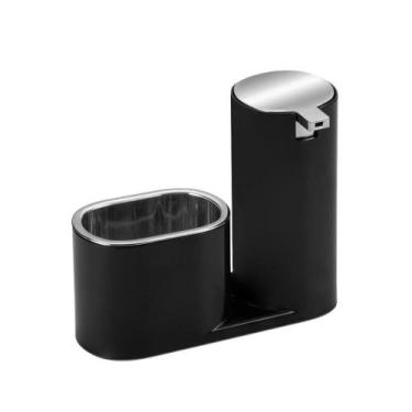 Imagem de Porta Detergente E Bucha Preto/Cromado Dispenser Arthi