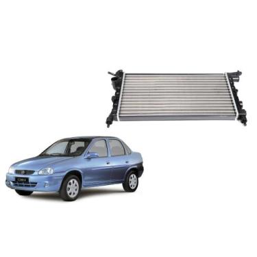Imagem de Radiador Chevrolet Corsa 1.0 1.4 1.6 SEM AR 1994 a 2002 - Barra Parts 