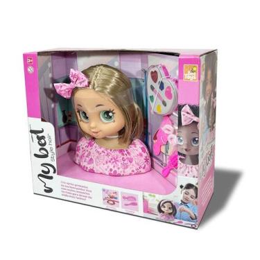 Imagem de Busto Boneca Loira My Best Style Hair C/ Acessórios - Bee Toys