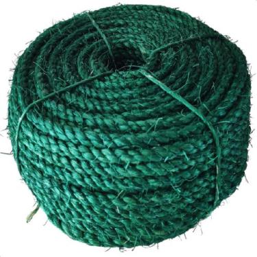 Imagem de Corda de sisal 25 metros 6,5mm cor verde artesanato - Sisalândia