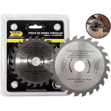 Imagem de Disco Serra Circular 24 Dentes Madeira Marcenaria Precisão Fertak 2804