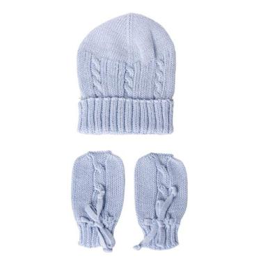 Imagem de Kit touca e luva bebê - Azul bebê - ANA, Azul bebe, Único