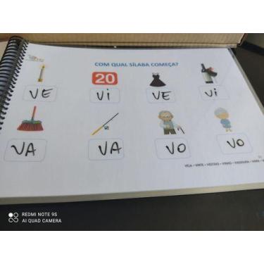 Imagem de Cartilha De Alfabetização para crianças formar palavras plastificado -