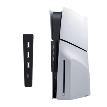 Imagem de Mcbazel Hub USB para PS5 Slim, extensor USB multiportas fino PS5, adaptador de expansão de dados de alta velocidade para PS5 Slim Disc/edição digital com 3 portas USB 2.0 e uma porta Tipo C 2.0