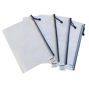 Imagem de Kit 4 Pasta Documentos Fechamento Zip Zap Escritório - Luthi Comércio 