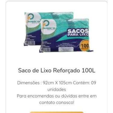 Imagem de Sacos de lixo 100 litros 8 unidades ( ideal para condomínios ) - Velas