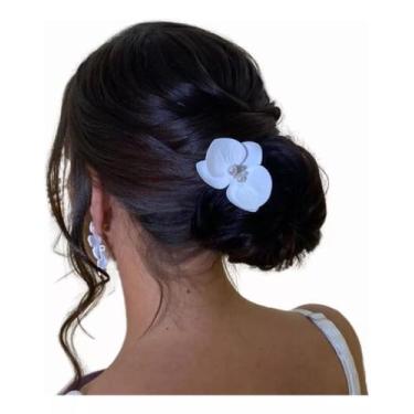 Imagem de Grinalda Grampo Cabelo De Noiva Arranjo Orquídea Enfeite A41 - Milly -