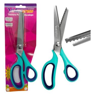 Imagem de Tesoura Picotar Decoração Festa Escalope Cortes Ondulados - WerstPress