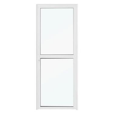 Imagem de Porta de Giro em Alumínio Branco 2 Vidros 210x80x4 cm Esquerda Nobre C