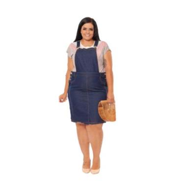 Imagem de Jardineira Jeans Moda Evangêlica Plus Size 48,50,52 - LK, 52