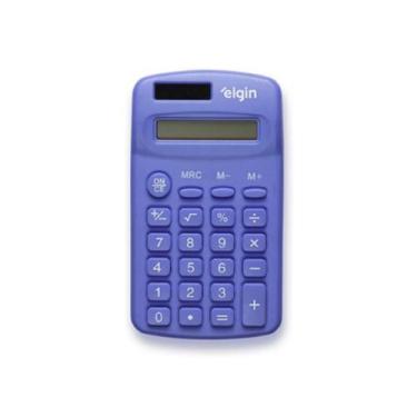 Imagem de Calculadora de Bolso Elgin Cb 1485 Com 8 Dígitos Solar Azul