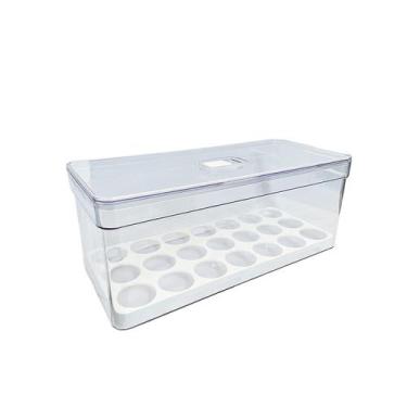 Imagem de Organizador 40 Ovos Com Tampa Acrílico Otimizador De Espaço Geladeira 