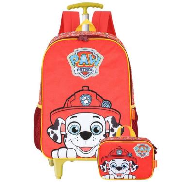 Imagem de Kit Mochila Com Rodas Patrulha Canina Com Lancheira Térmica