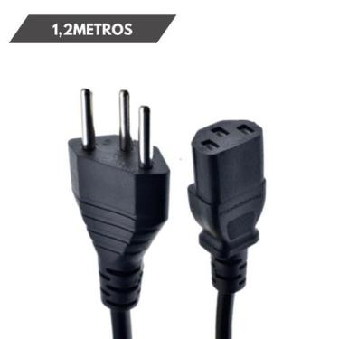 Imagem de Cabo de Força Tripolar para PC e Monitor - Prático e Eficiente - Cabo 