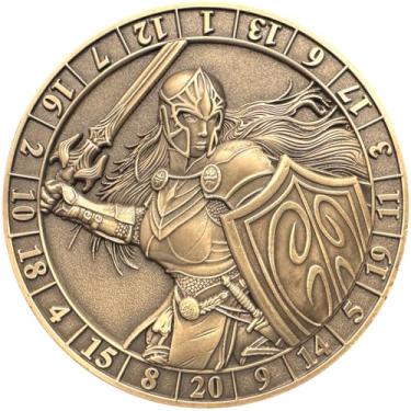 Imagem de Goliath Coins - d20 Female Human Fighter Dice Coin