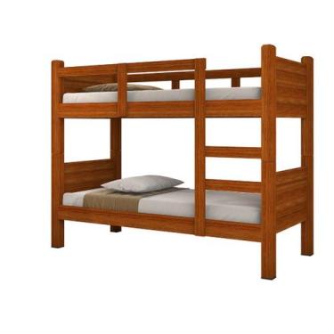 Imagem de Beliche Porto Resistente Escada e Proteção MDF Minimalista - Sambare M