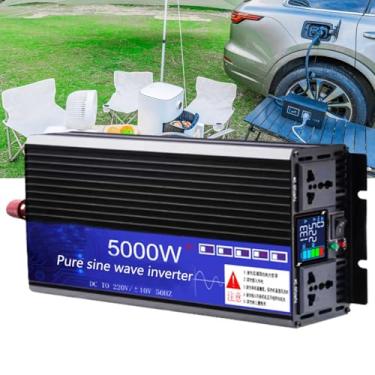 Imagem de 5000W 12V 24V 48V 60V 72V Inversor de energia de onda senoidal pura Fase dividida Entrada DC Saída AC 110V/230V AC Conversor de inversor de energia para carro, para camping RV,60V to 230V