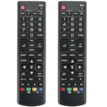Imagem de Pacote com 2 controles remotos de substituição universais aplicáveis ao monitor LCD widescreen LG LED
