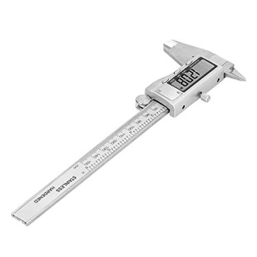 Imagem de Paquímetro Digital, Paquímetro Vernier de 150 Mm e 6 pol., Régua Digital Eletrônica de Aço Inoxidável Com Visor LCD Grande para Comprimento, Largura e Profundidade, Paquímetros