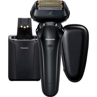 Imagem de Panasonic - Barbeador elétrico Arc6 de seis lâminas úmidas/secas com limpeza automática e estação de carregamento - Preto-ES-LS9A-K
