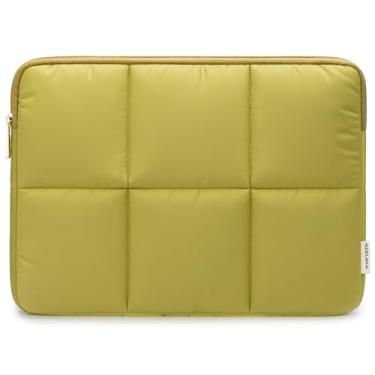 Imagem de KIZUNA Capa para laptop Puffy de 14 polegadas para Yoga C740 C940/14 Yoga S740/13 IdeaPad C340/14 IdeaPad Flex 5i 5/IdeaPad Slim 3i/Yoga Slim 7 Pro X/36.6 cm Surface Laptop Studio 2, verde