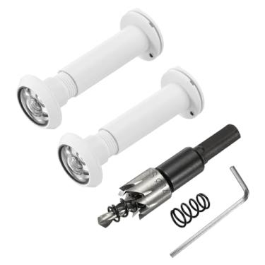 Imagem de PATIKIL Visualizador de porta de 9/40.6 cm, visor de porta de privacidade de cobre de 2 peças com capa de privacidade, 180 graus serve para porta de 1-3/20.3 cm a 2-3/20.3 cm com broca de 14 mm/0,55"