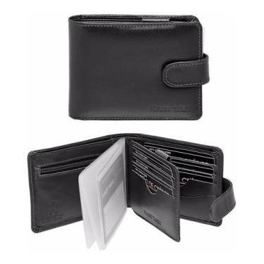 Imagem de Carteira masculina couro legítimo na caixa ótimo presente Cod:720 - KA