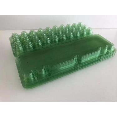 Imagem de Embalagens Bandeja de ovos de codorna 100 unidades cor verde - PETPACK