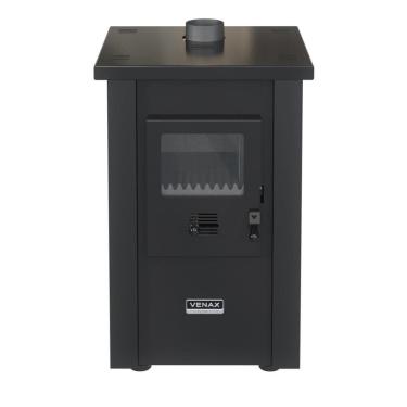 Imagem de Calefator à Lenha Venax Vulcano, Dupla Combustão, Preto