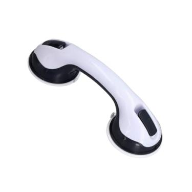 Imagem de Kit Barra De Apoio Com Ventosa Para Idosos Gestante Banheiro Deficientes Alça Portátil De Sucção Box Corrimao Resistente Segurança No Banho Chuveiro Banheira Vaso Sanitário (1, Preto)