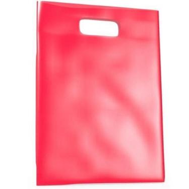 Imagem de 500 Sacolas Plásticas Vermelha Alça De Boca De Palhaço 20X30 - Lynx Pr