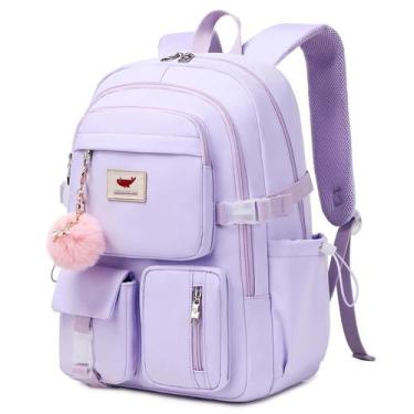 Imagem de Mochila para laptop LXYGD 15,6" Kids Elementary High School Roxa