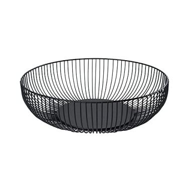 Imagem de Cesta de frutas de cozinha, arame metálico, cesta de frutas, tigela redonda de legumes, cesta de frutas doméstica, bancada, cesta de frutas (cor: G)