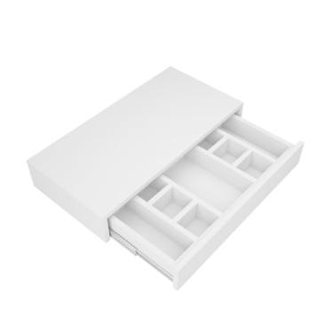 Imagem de Gaveta Penteadeira Suspensa com Divisória Quarto/Closet/Salão de beleza(BRANCO)