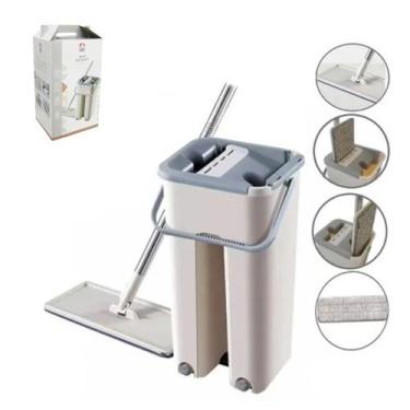 Imagem de Mop Flat Slim 7 Litros Rodo Esfregão Balde e 1 Refil extra - SAZ