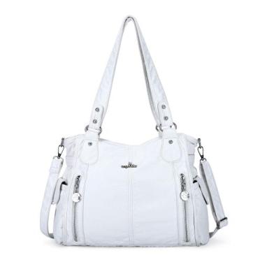 Imagem de Bolsa de ombro feminina Angel Kiss Hobo, couro PU branco