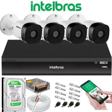 Imagem de Kit 4 Camera de Segurança Full Hd 1080p 1220b Intelbras Dvr Inteligent