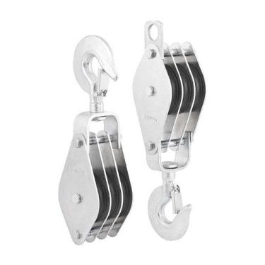 Imagem de Moitão/cadernal 80mm com 3 roldanas vonder