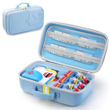 Imagem de PISOSN Estojo De Transporte Compatível Com O Conjunto Inicial Da Little Tikes Story Dream Machine, Armazenamento Portátil Para Livros, Personagens E Outros Acessórios (Azul)