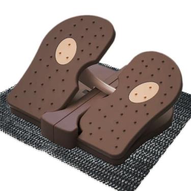 Imagem de ISMIER Exercitador De Pernas Dobrável: Portátil Com Pedal Para Idosos, Stepper Embaixo Da Mesa, Exercícios Musculares, Alivia Varizes, Auxílio Fisioterapia (Café)