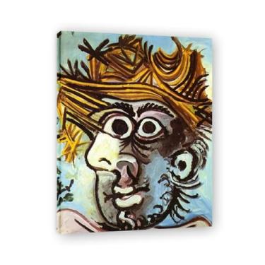 Imagem de Head Of A Man With Straw Hat Murals Diego Rivera – Arte de realismo socialista mexicano, muralista do século 1724, coleção clássica do museu de Nova York para decoração de casa 30 x 39 cm